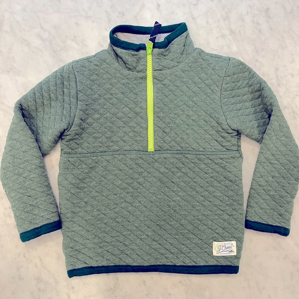 J.Crew - Kids’ Half-Zip Reversible Quilted Pullover - Size 3T (Boys) in Green